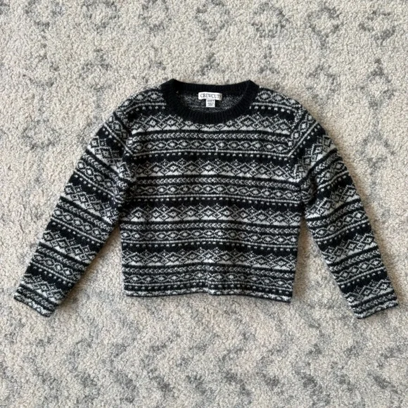 CrewCuts Girls' Fair Isle cropped sweater in Supersoft yarn | size xxs 2-3 - Picture 6 of 8